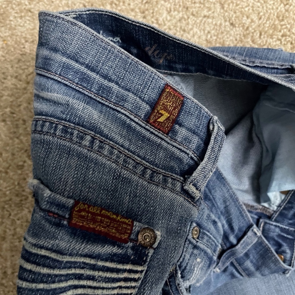 (sold) Dojo 7 For All Mankind Flare Leg Jeans Casual School Vintage Bootcut - Picture 5 of 9
